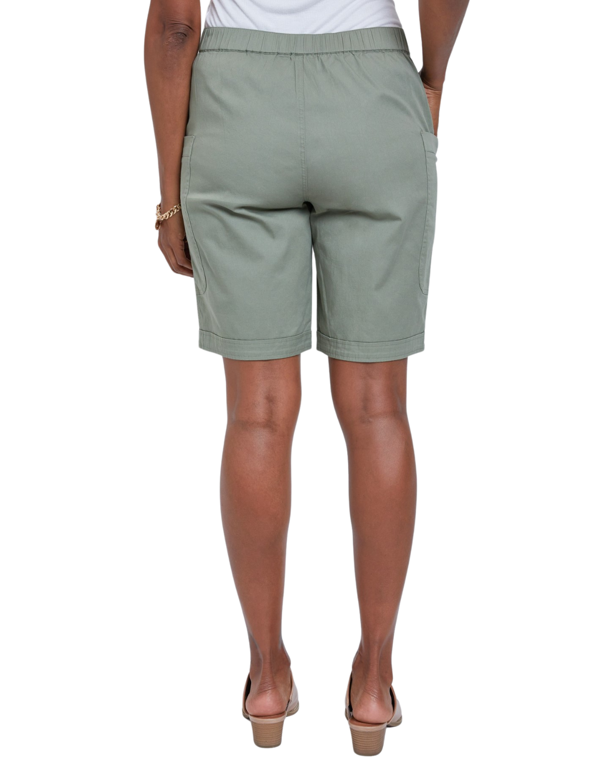 YMI Wide Leg Bermuda Short with Big Pockets (More Colors Available) - Wm1090pi