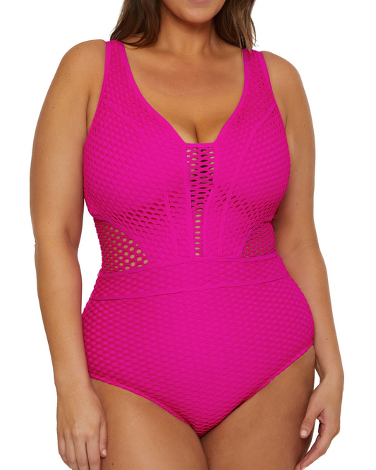 Becca ETC by Rebecca Virtue Castaway Plus Size Show and Tell One Piece - 6891057 (Final Sale, Cannot Be Returned or Exchanged)