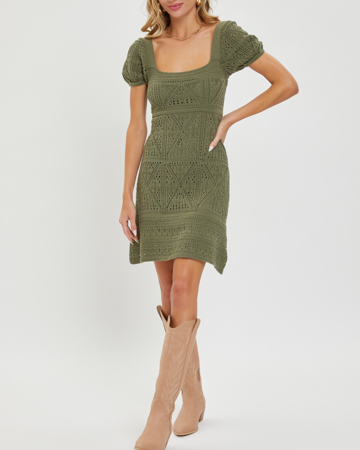 2024 Sweet Lovely Crochet Mini Dress (More colors available) - Sw780