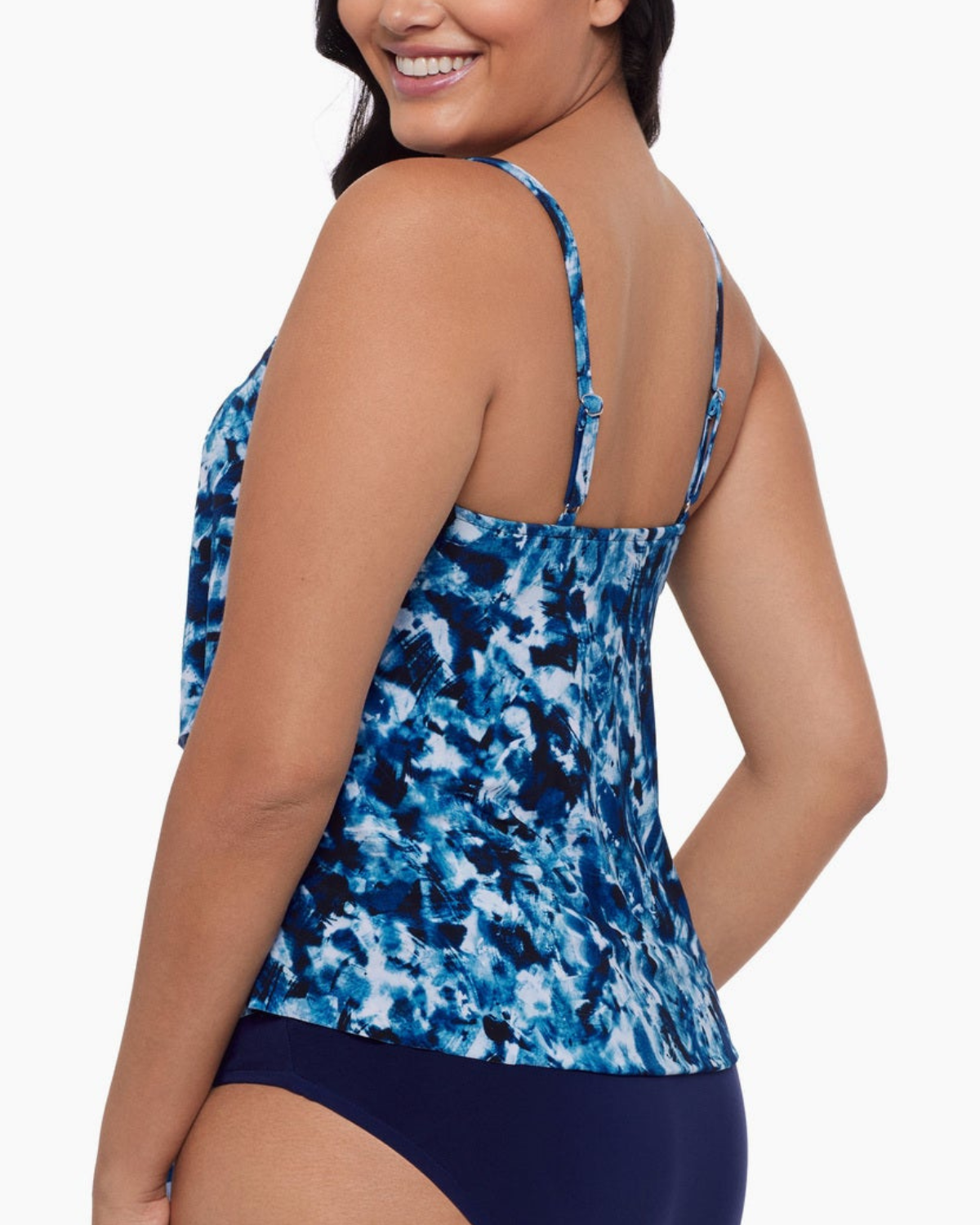 Trim Shaper Underwater Tie Dye Ronnie Tankini Top - 6550985