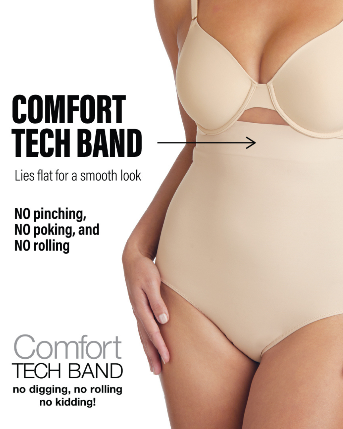 TC® Shapewear Firm Control Sleek Essentials High Waist Thong - 4734