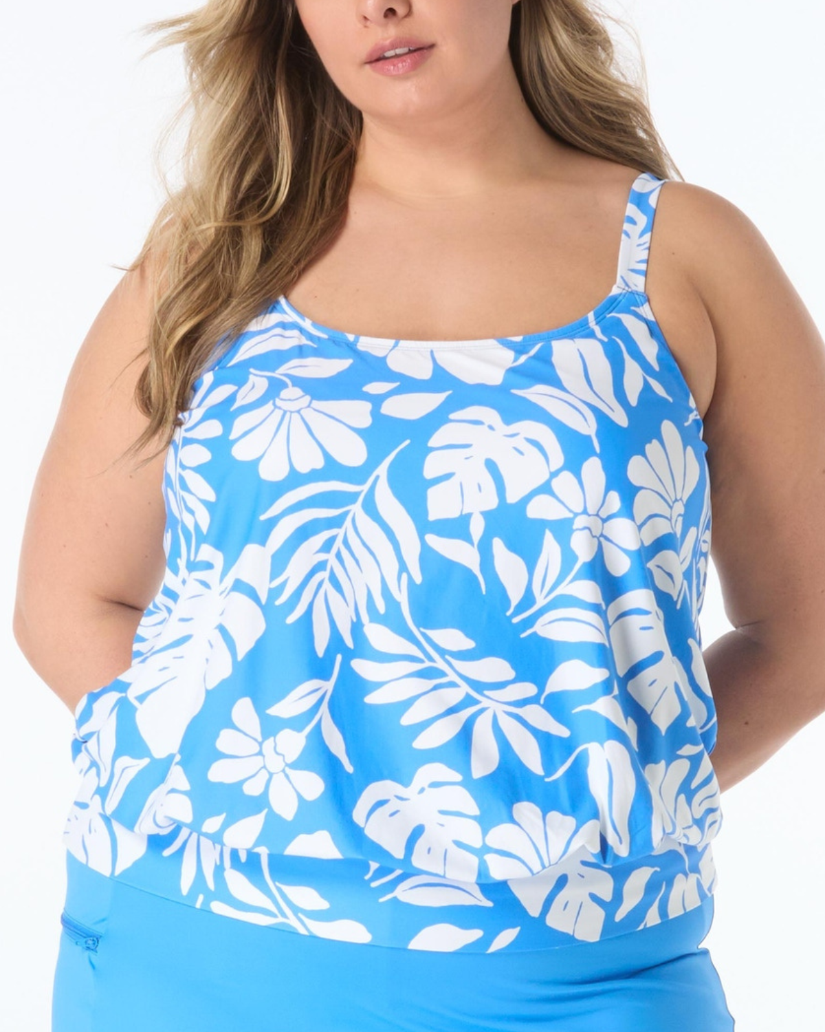 2025 Beach House Women's Plus Paloma Paradise Sarah Blouson Tankini Top - HW8G120