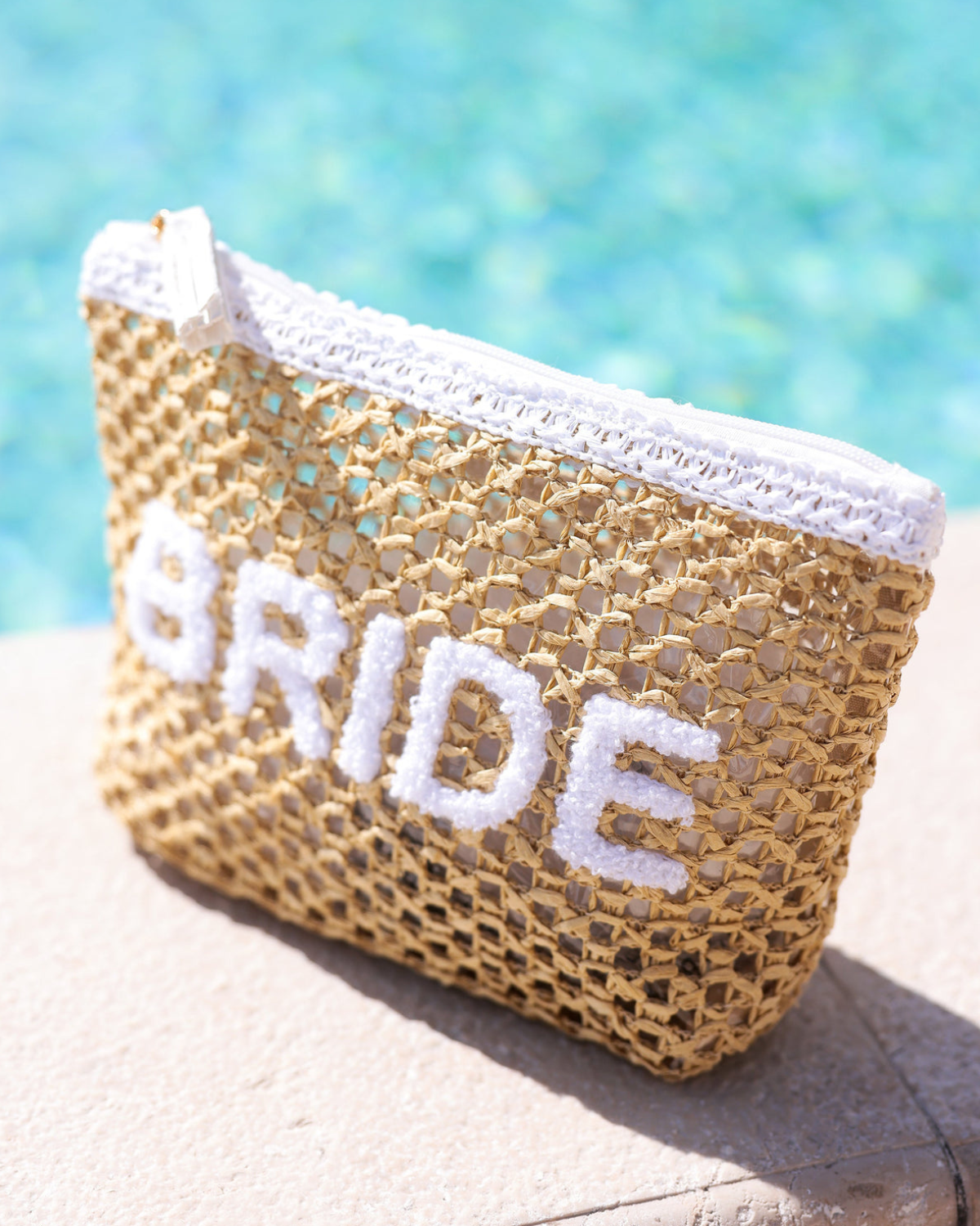 Shiraleah Bride Straw Zip Pouch - 02-02-058