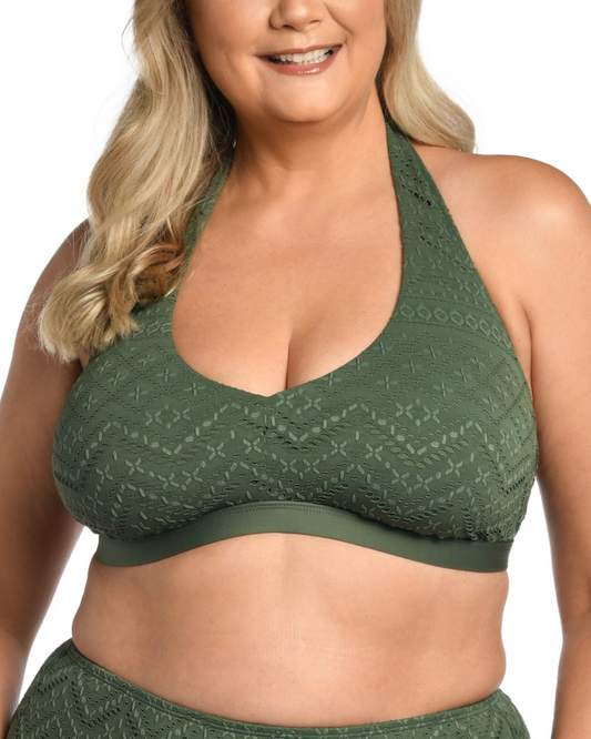La Blanca Plus Size Saltwater Sands Halter Bra Top - Lb4bc72w