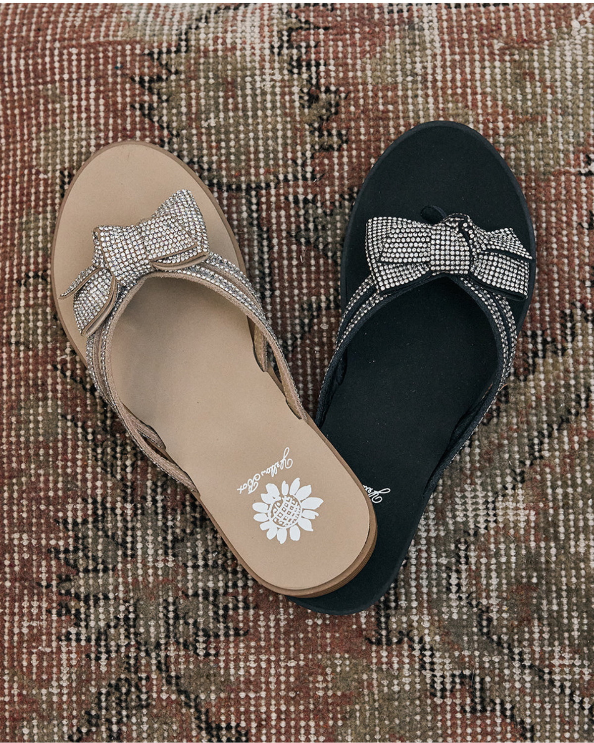 Yellow Box Donna Crystal Bow Sandal
