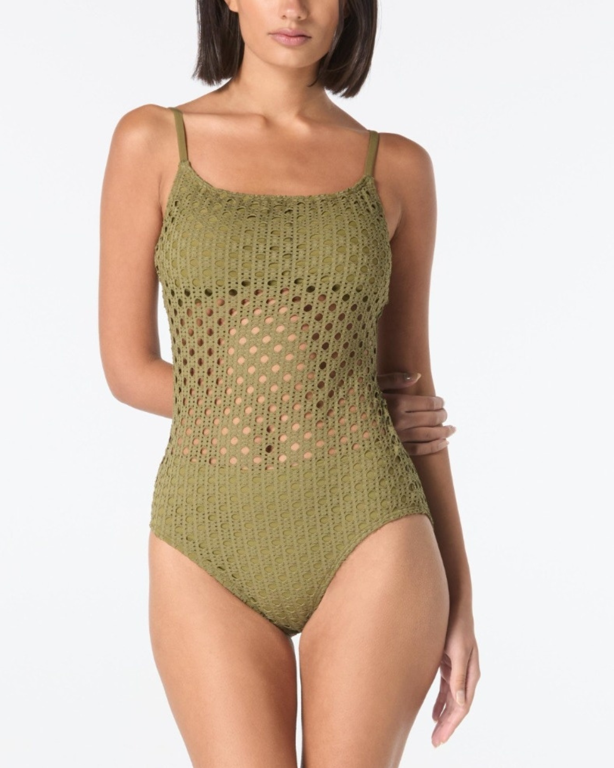 Carmen Marc Valvo Living Paradise Scoop Neck One Piece Swimsuit - C21382