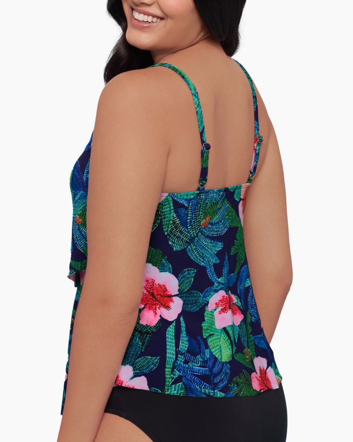 Trim Shaper Plus Jungle Oasis Plus Size Ronnie Tankini Top - 6550955W