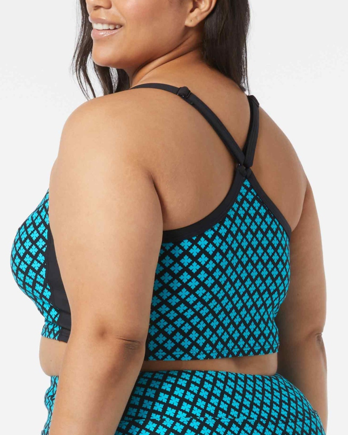 Beach House Women's Plus Size Delray Botanical Plateau Racerback Crop Underwire Bikini Top - Hw7b386 (Final Sale, Cannot Be Returned or Exchanged)