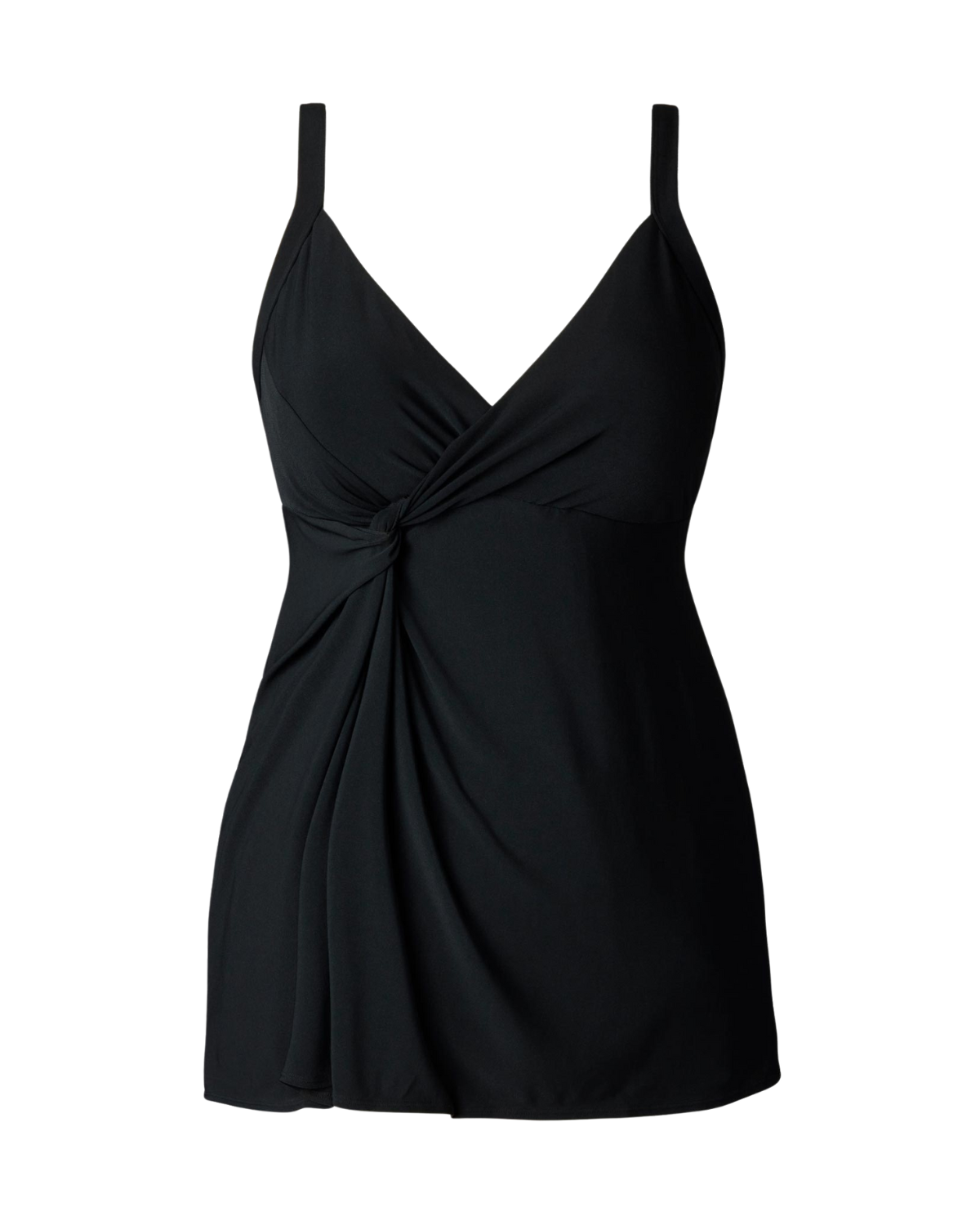 Longtiude Solids Twist Front Swimdress - L260352