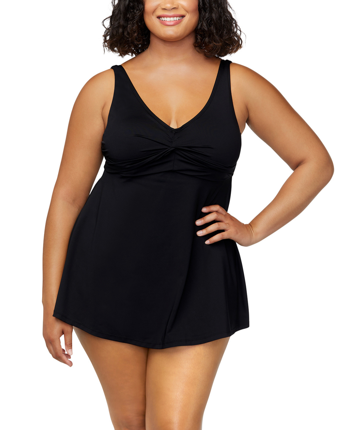 2025 Leilani Plus Solids Magnolia Underwire Swimdress- N850077