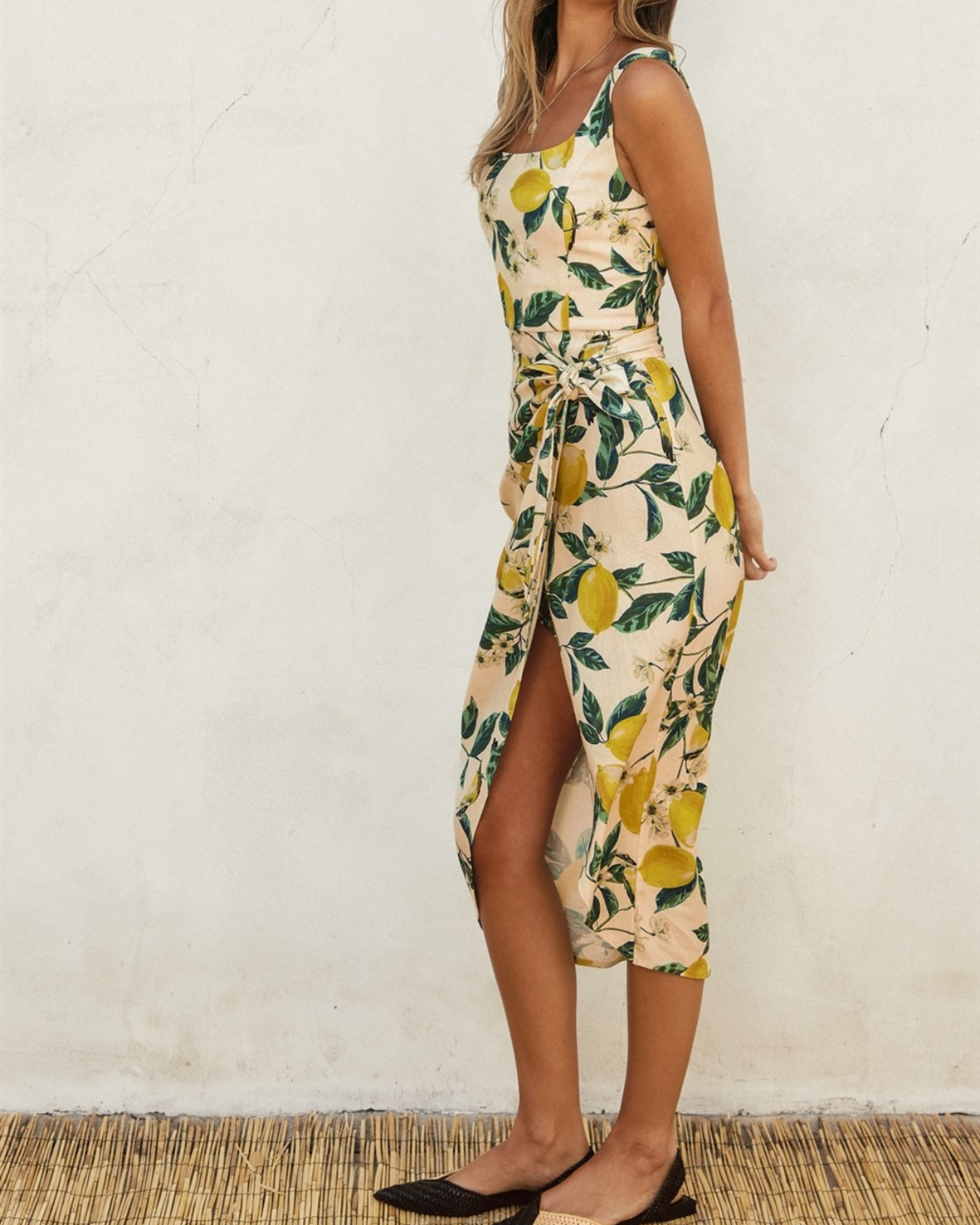 Dress Forum Vintage Lemonade Tulip Hem Midi Wrap Dress - FD11527-P1919