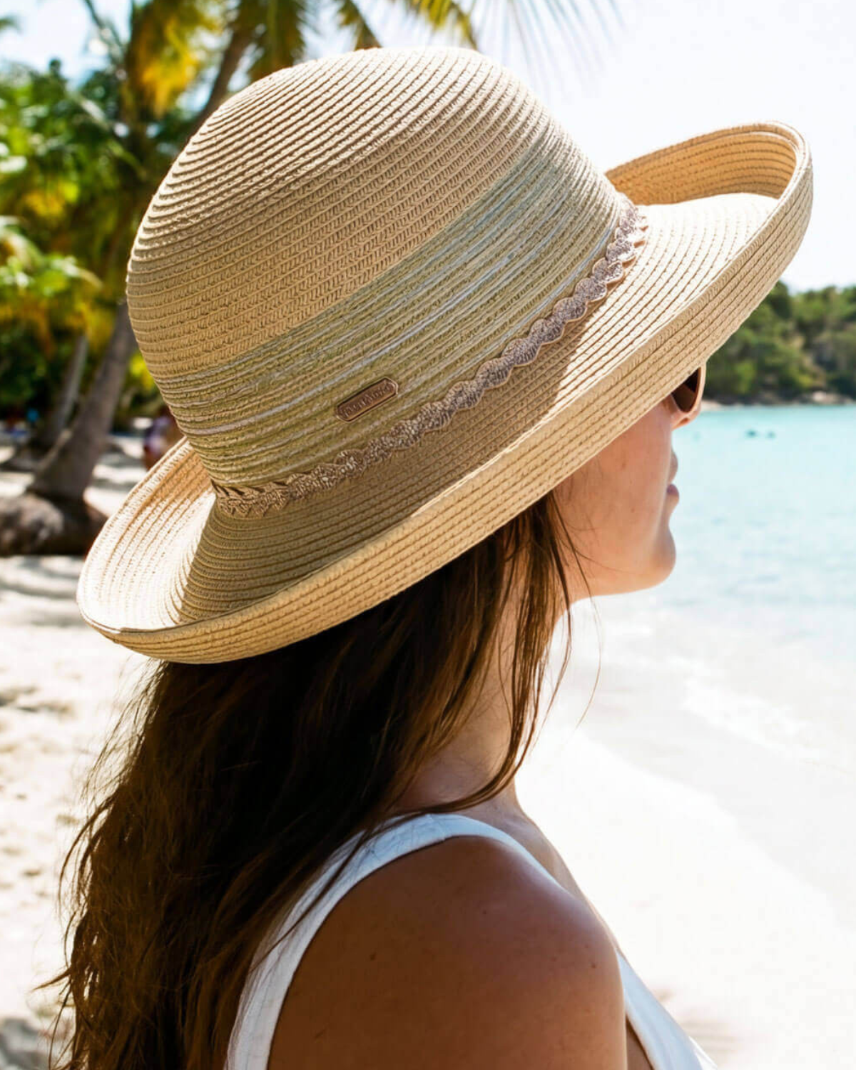 Sun N Sand Metallic Lurex Up Brim Hat - HH3449