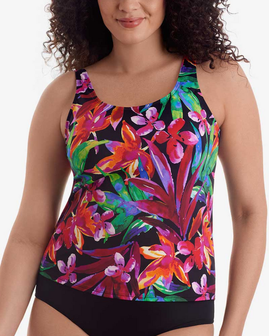 Shape Solver Secret Jungle Mastectomy Basic Tankini Top - 7102765M
