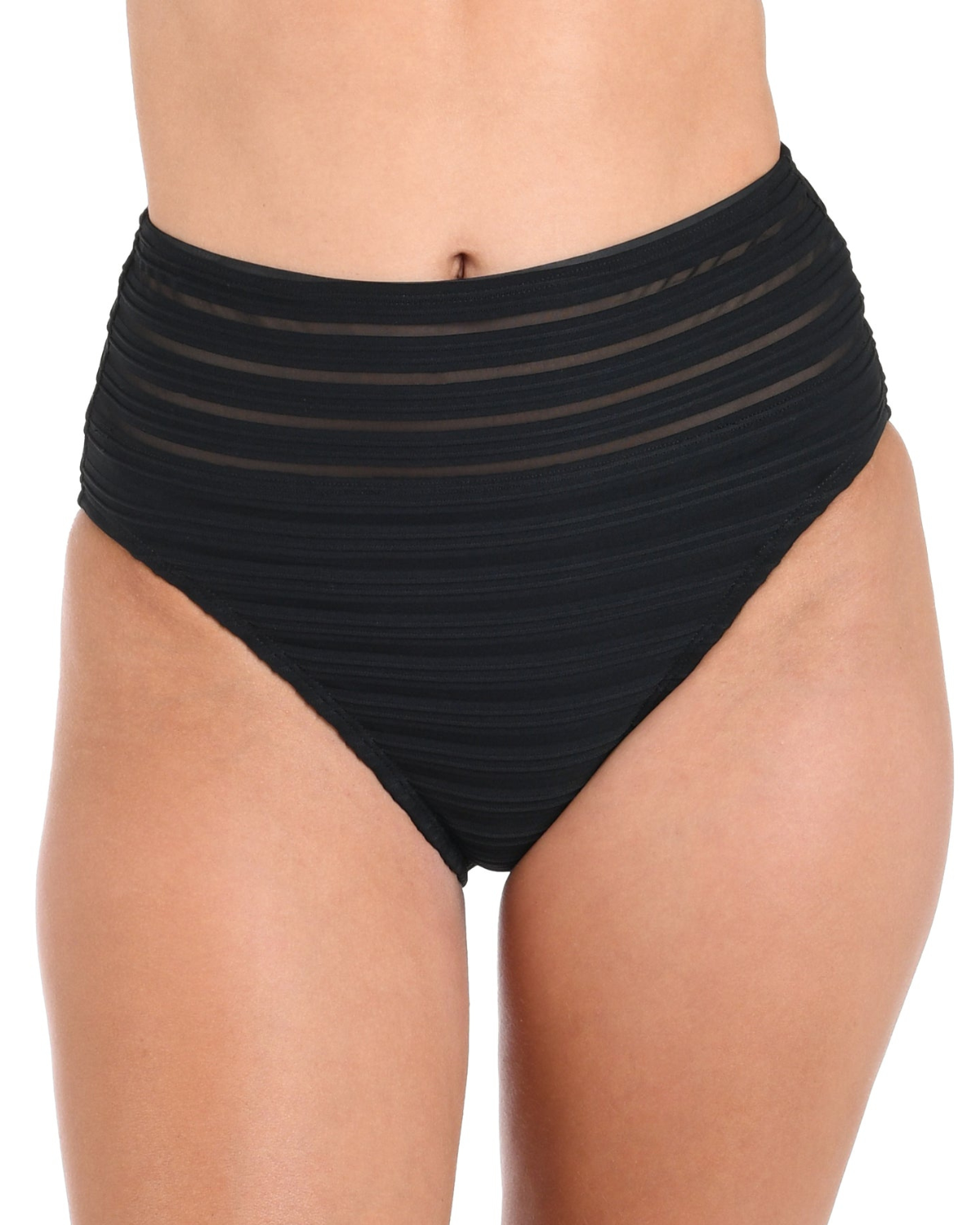 2025 La Blanca Fluid Lines High-Waist Bottom w/ Mesh Detail (More Colors Available) - Lb4ce98