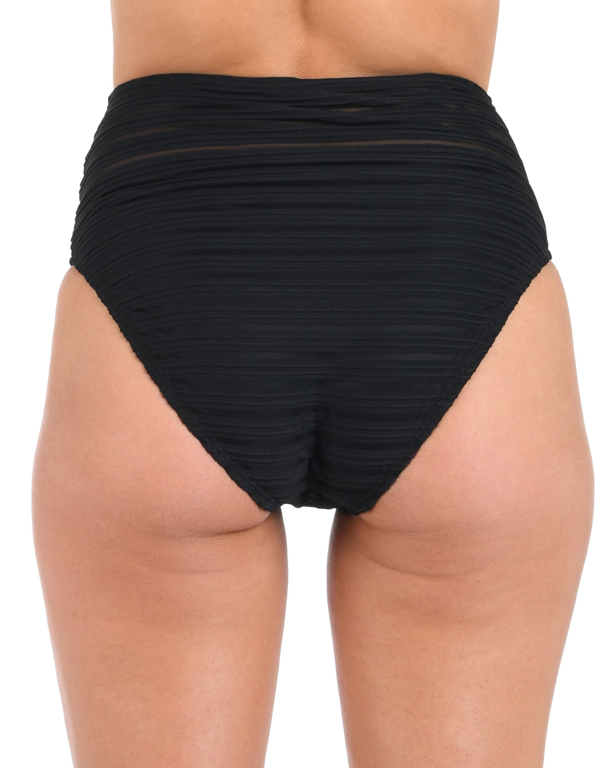 2025 La Blanca Fluid Lines High-Waist Bottom w/ Mesh Detail (More Colors Available) - Lb4ce98