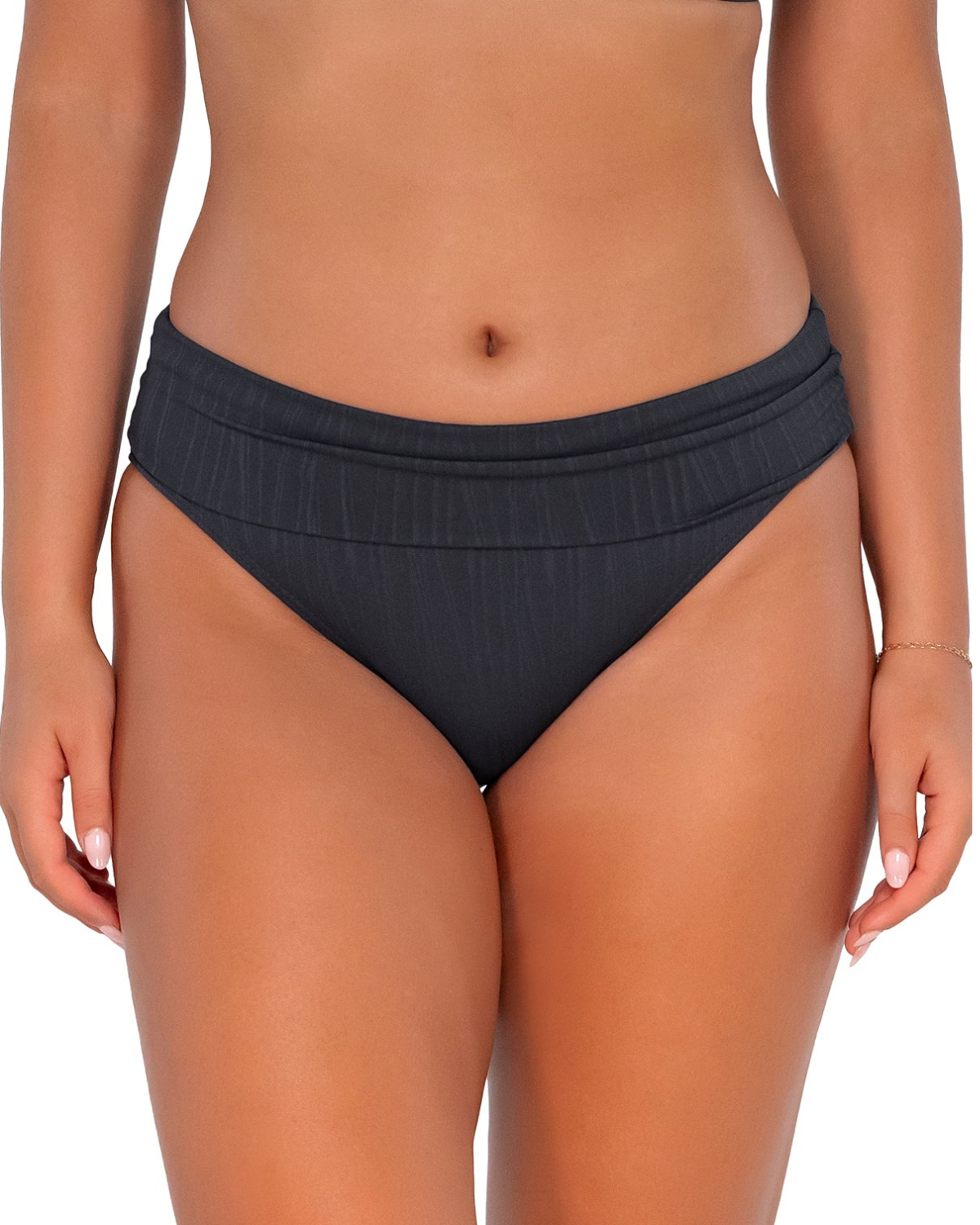 2024 Sunsets Slate Seagrass Texture Hannah High Waist Bottom - 33B