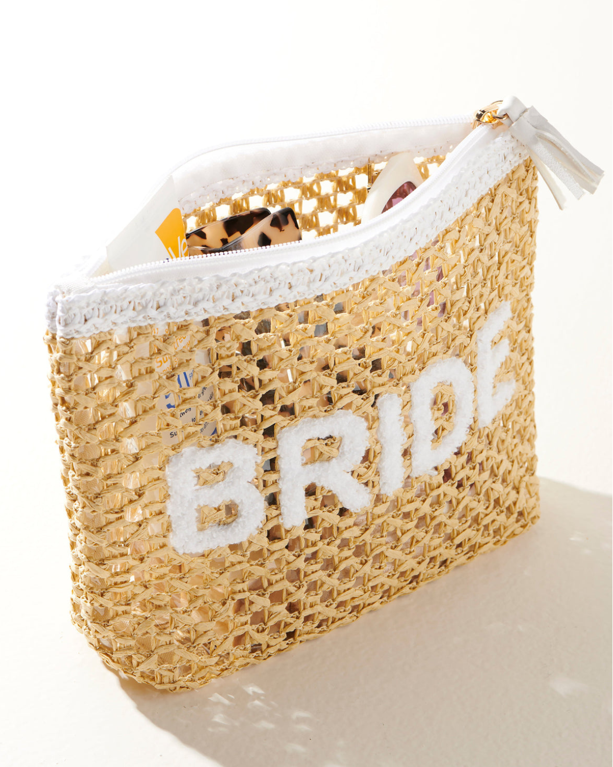 Shiraleah Bride Straw Zip Pouch - 02-02-058