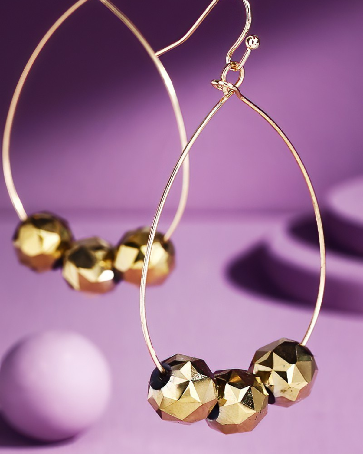 Urbanista Teardrop Dangle Earrings With Crystal Ball Charms (More colors available) - B01ye2126
