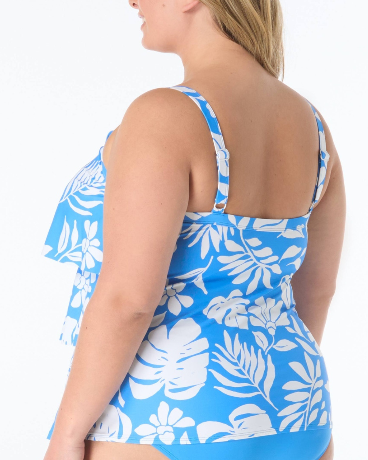 2025 Beach House Women's Plus Paloma Paradise Jane Ruffle Tiered Tankini Top - Hw8g096