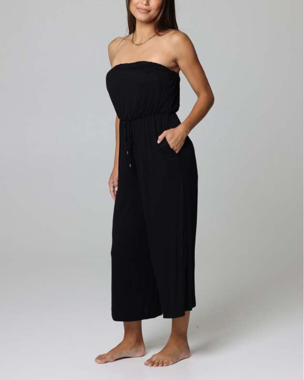 2025 J Valdi Kira Slub Bandeau Jumpsuit (More colors available) - J35615