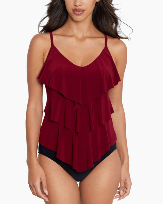 Magicsuit Solids Rita Tankini Top - 6006044 - Merlot
