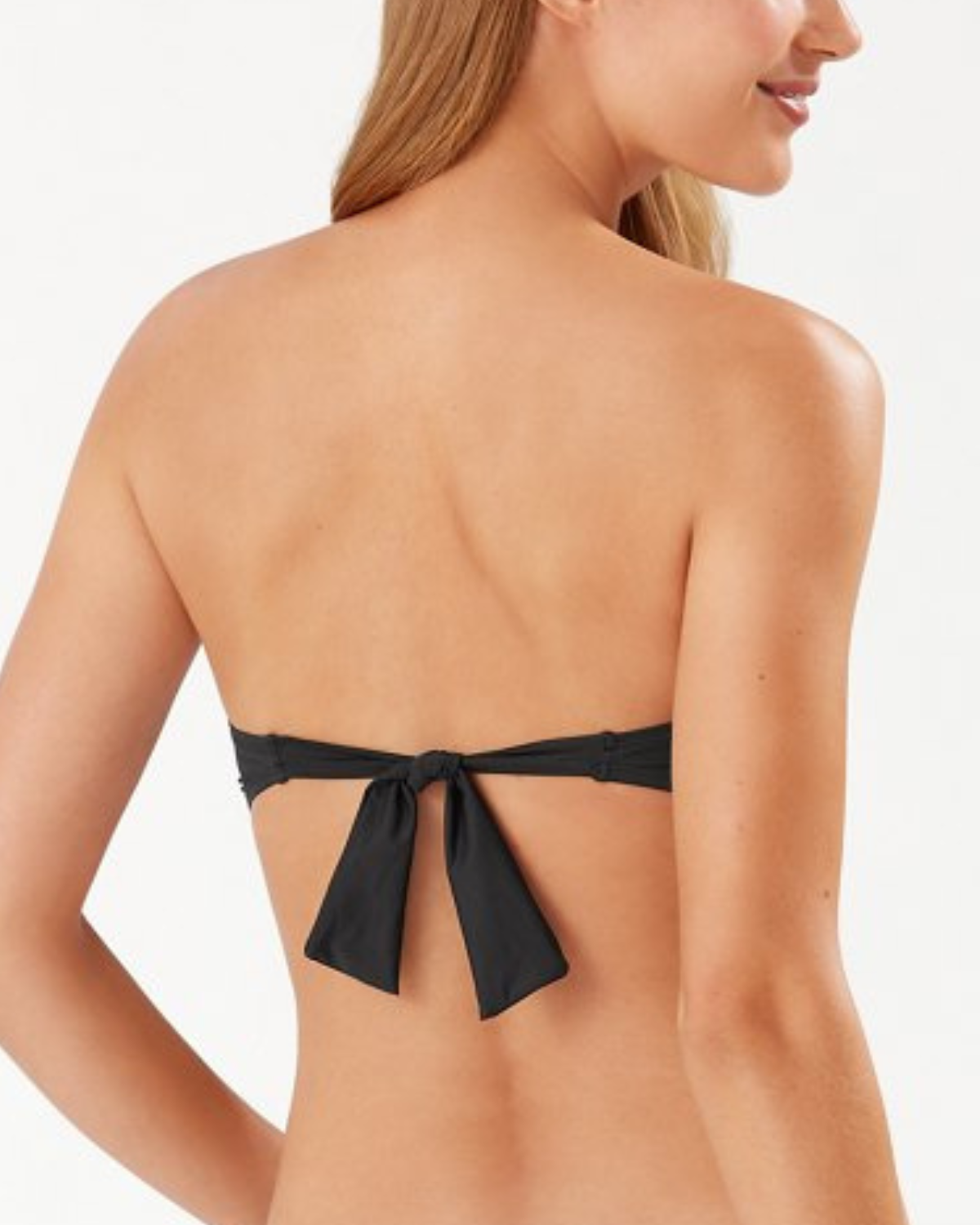 2025 Tommy Bahama Pearl Solids Twist Front Bandeau Bikini Top - Tsw31006t