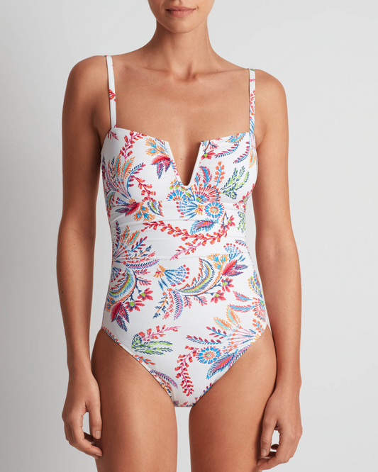 Lauren Ralph Lauren Fleurette Floral Underwire One Piece Swimsuit - 20530066