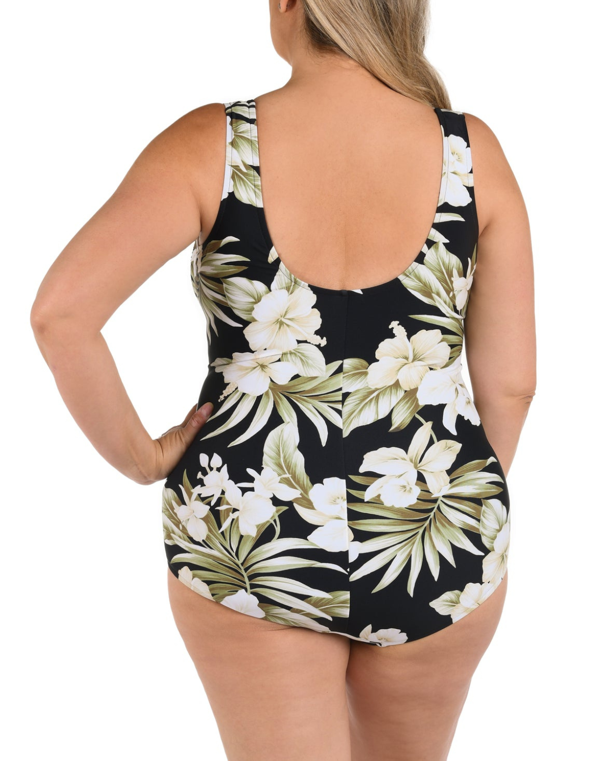 2025 Maxine of Hollywood Plus Island Greenery Side Shirred One Piece - Mw5em14