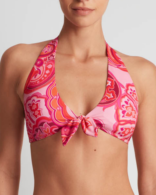 Lauren Ralph Lauren Provence Paisley Tie Front Halter Top - 20528004