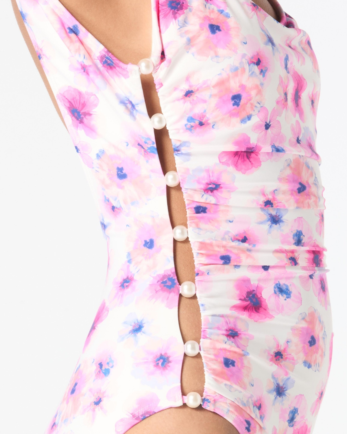 2025 Carmen Marc Valvo Floral Escape Scoop Neck One Piece Swimsuit - C6y377