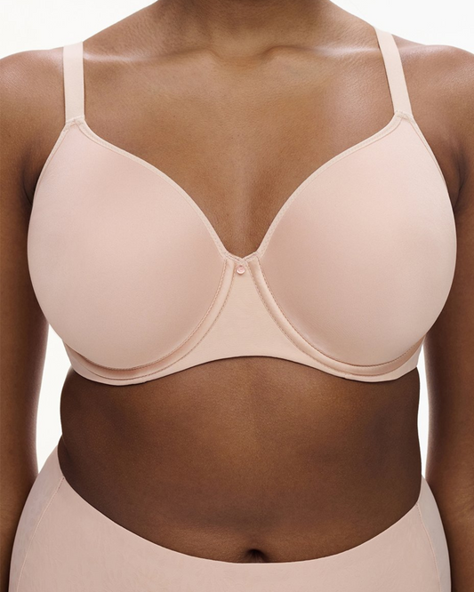 Chantelle Comfort Chic Back Smoothing T-Shirt Bra - C18JNK - Nude Rose
