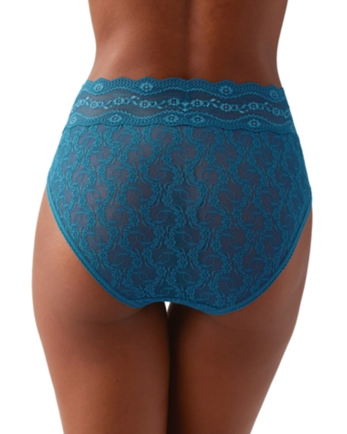 B. Tempt'd Lace Kiss Hi Leg Brief - 978382 - Moroccan Blue
