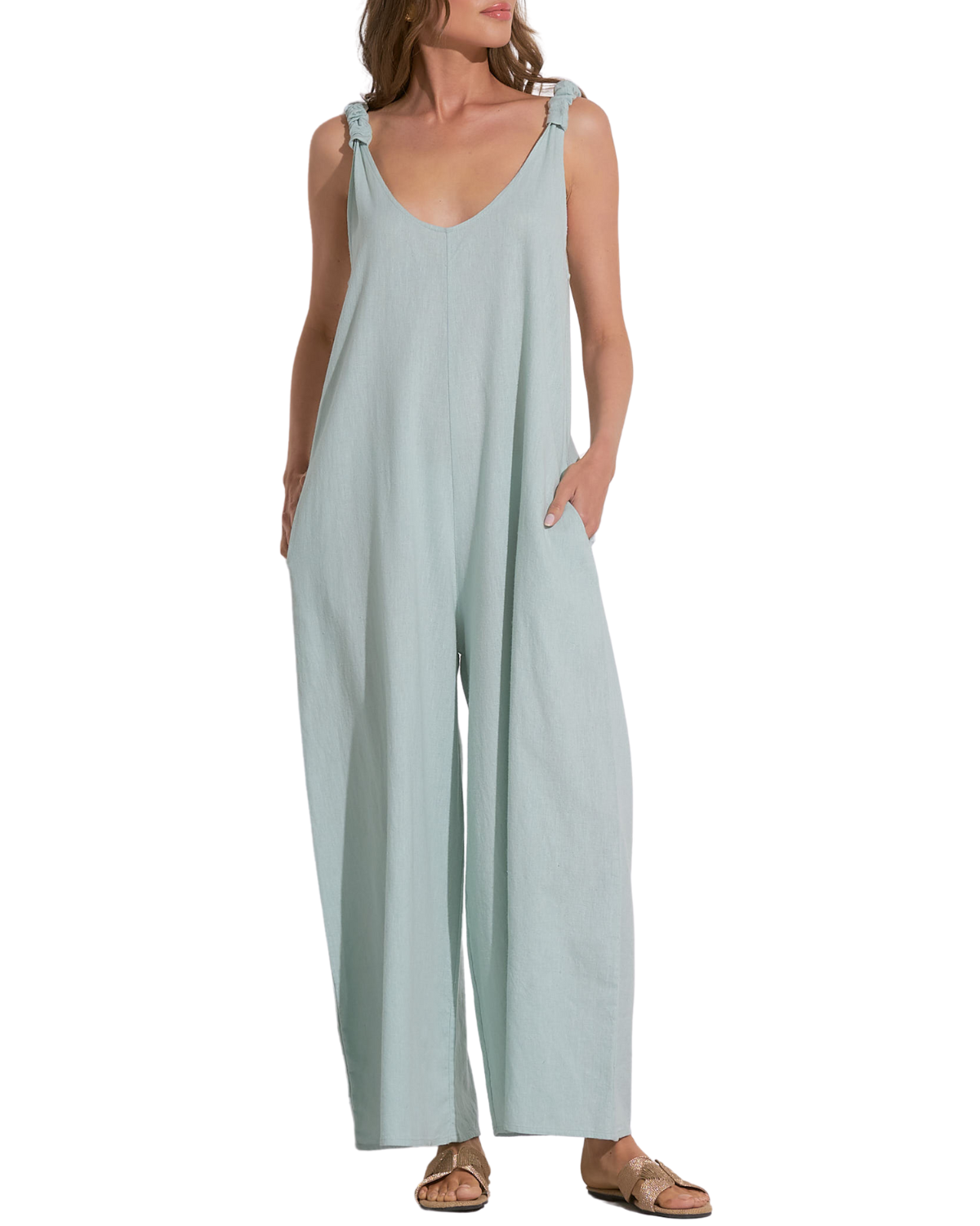 2025 Elan V Neck Romper - LI7129