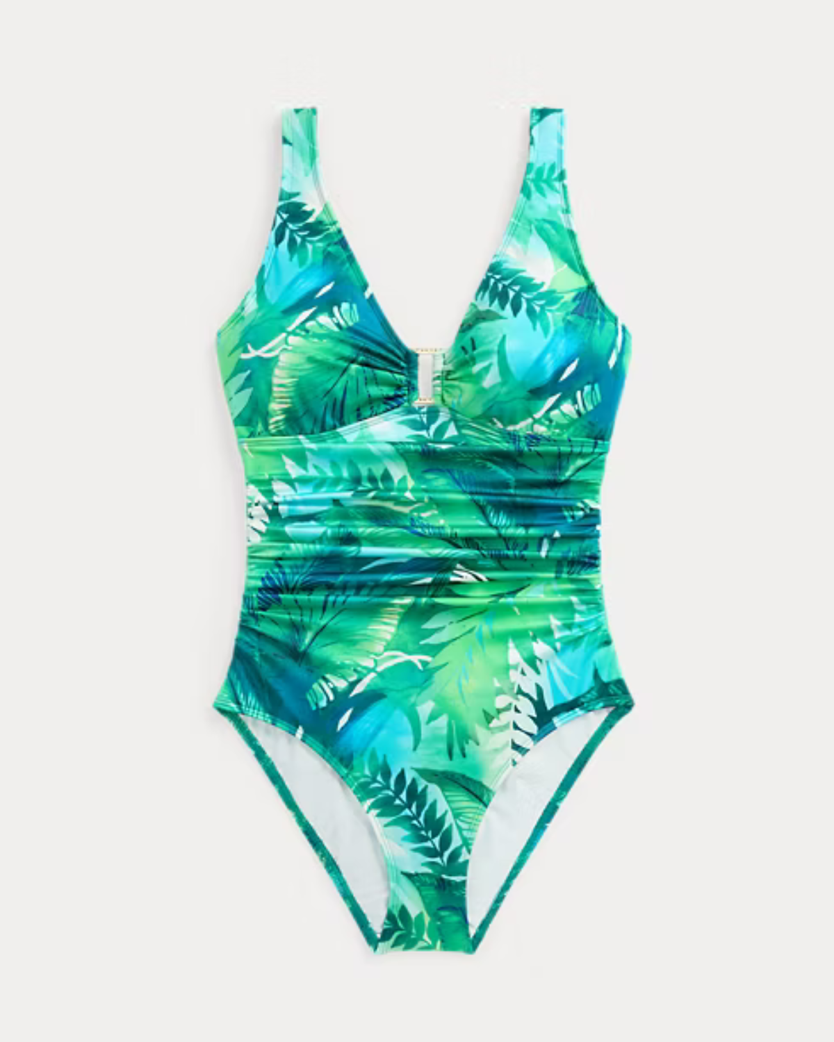 2025 Lauren Ralph Lauren Cartago Palms Shirred Ring Front One Piece - 20523016