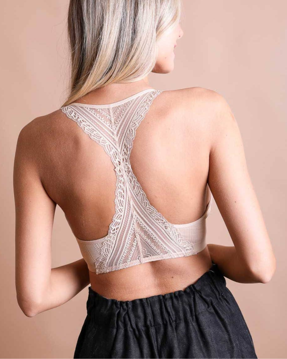 Leto Romantic Lace Racerback Bralette - YL-5521