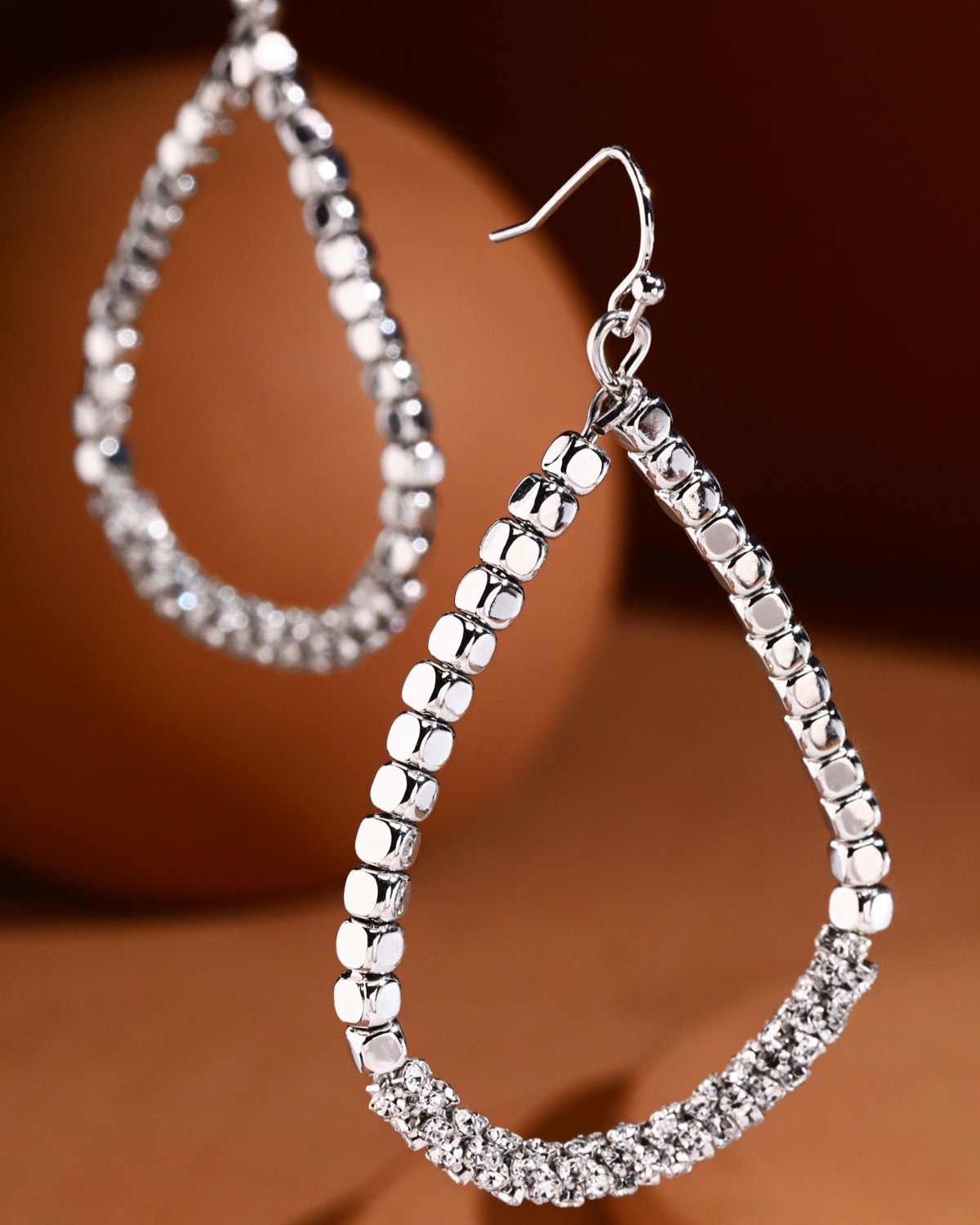 Urbanista Pave Cubic CCB Beaded Teardrop Earrings - Bo1je0597