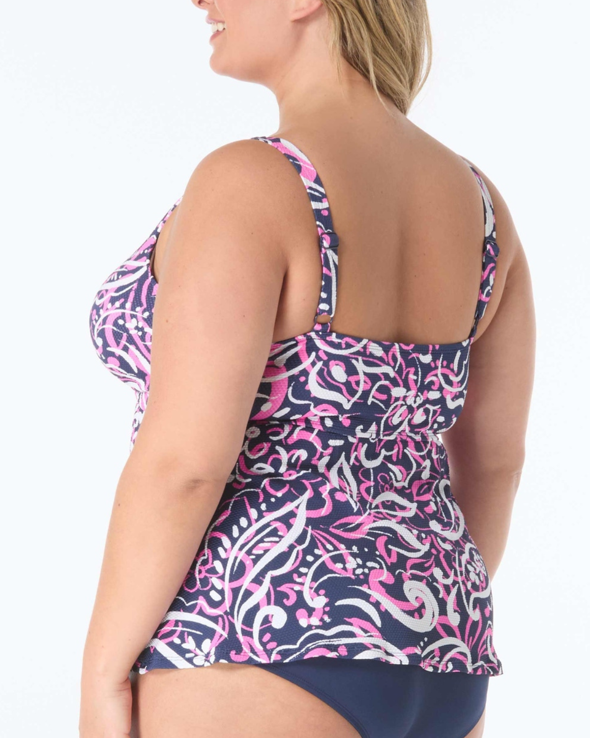 2025 Beach House Women's Plus Paradise Paisley Pique Willow Twist Underwire Tankini Top - Hw8e371