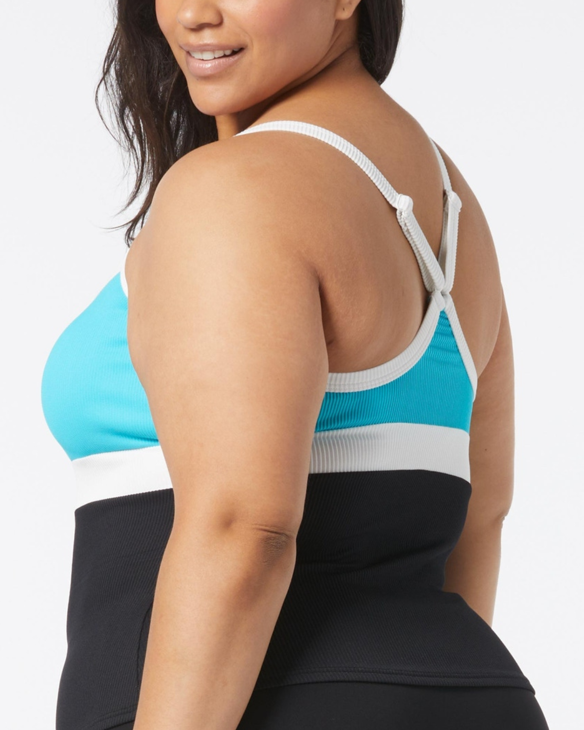 Beach House Women's Plus Colorblock Flex Ribbed Tankini Top - Hw9b356 (Final Sale, Cannot Be Returned or Exchanged)