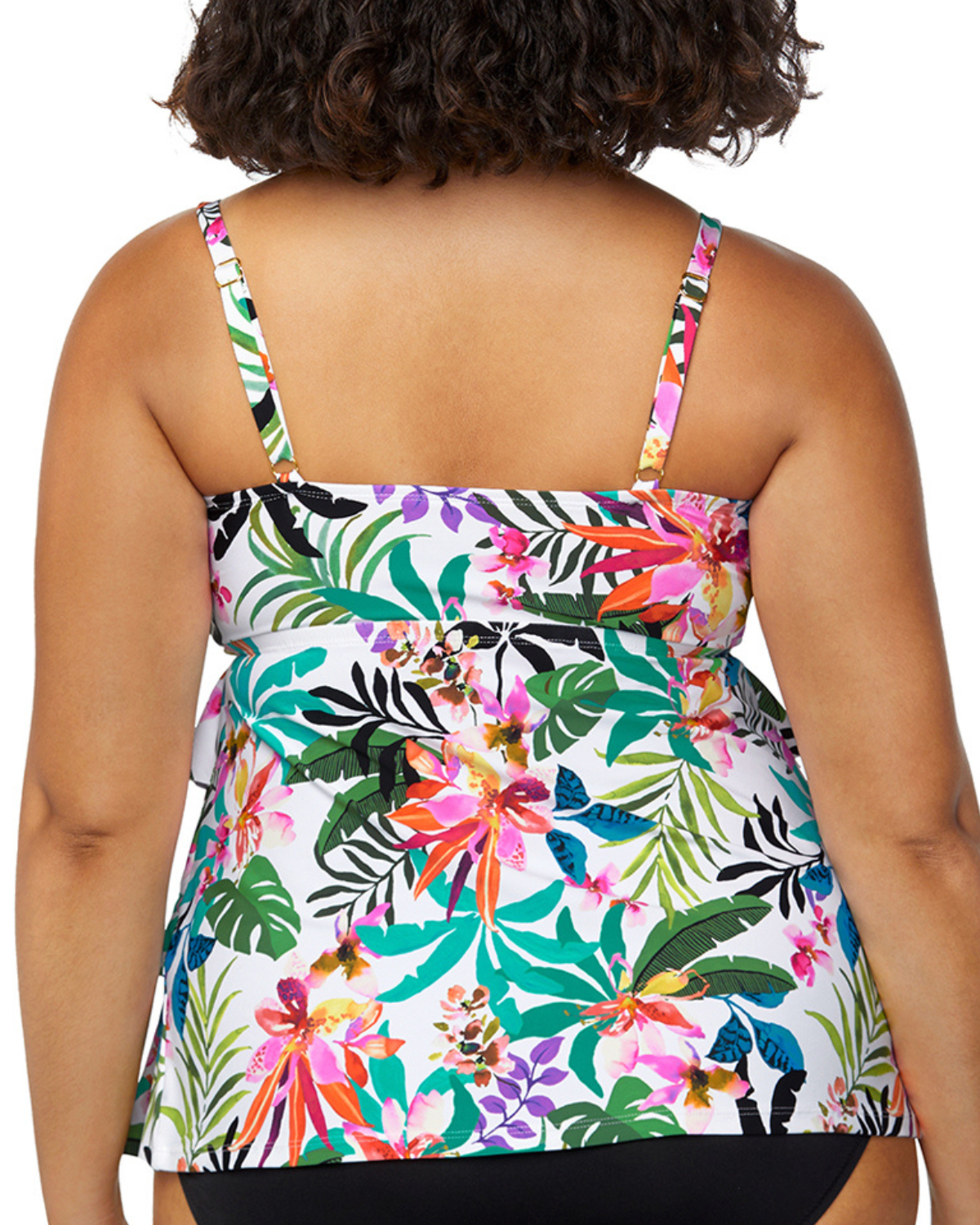 2025 Leilani Plus Hawaiian Haven 3 Tiered Underwire Tankini Top - N850860