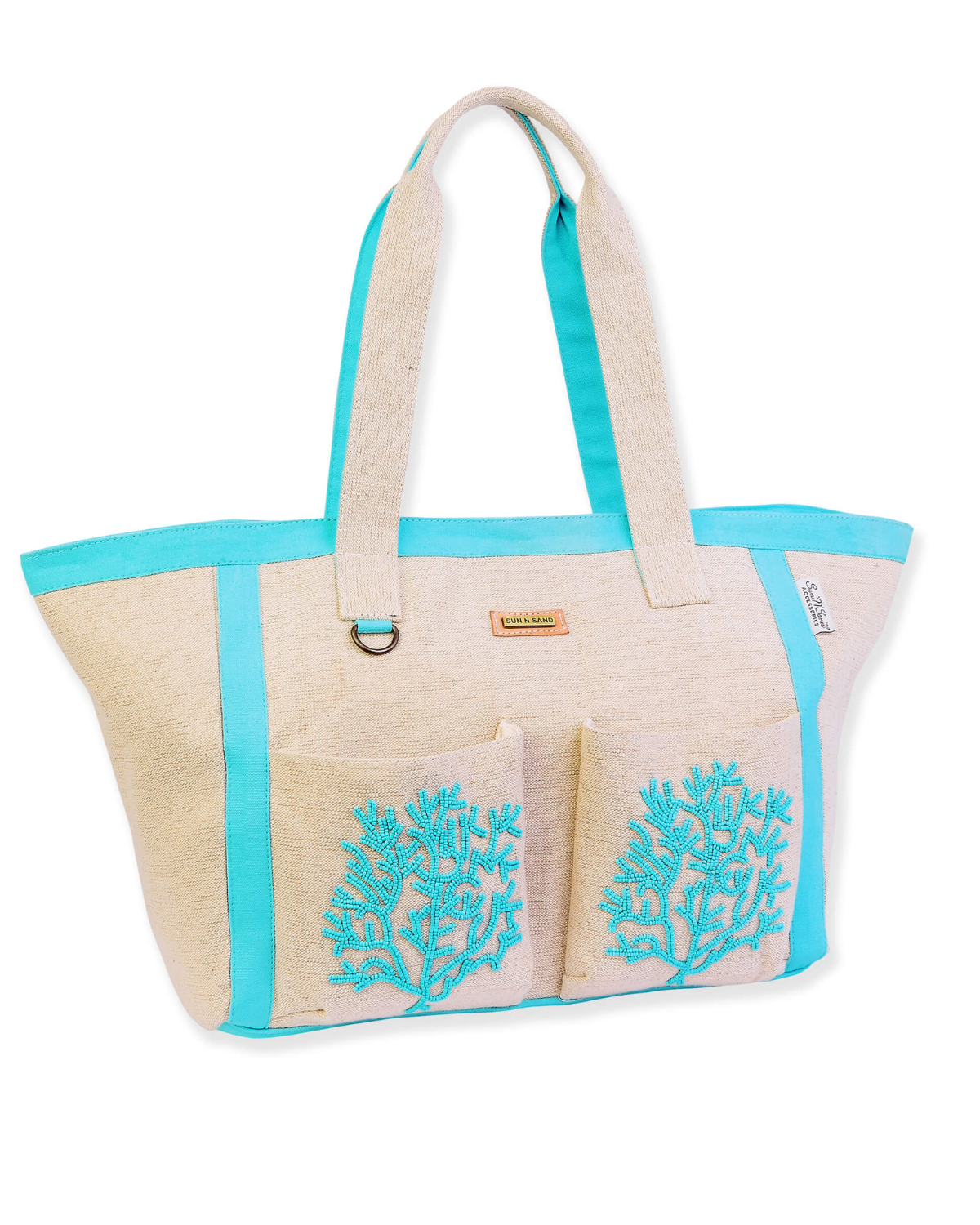 Sun N Sand Corals Shoulder Tote Beaded (More Colors Available) - Sns6800