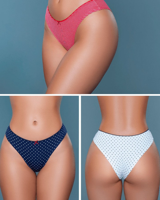Be Wicked Talia 3 Pack Brief Panty - 2203A3pk