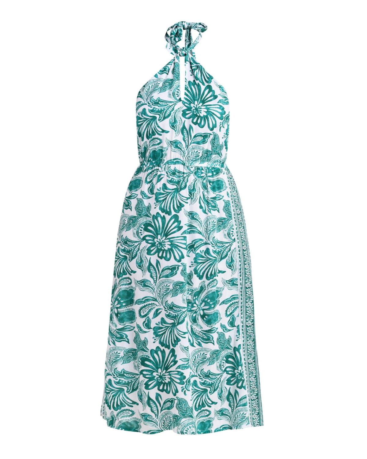 La Blanca Botanical Brocade Knotted Halter Dress (More Colors Available) - LB6CC67