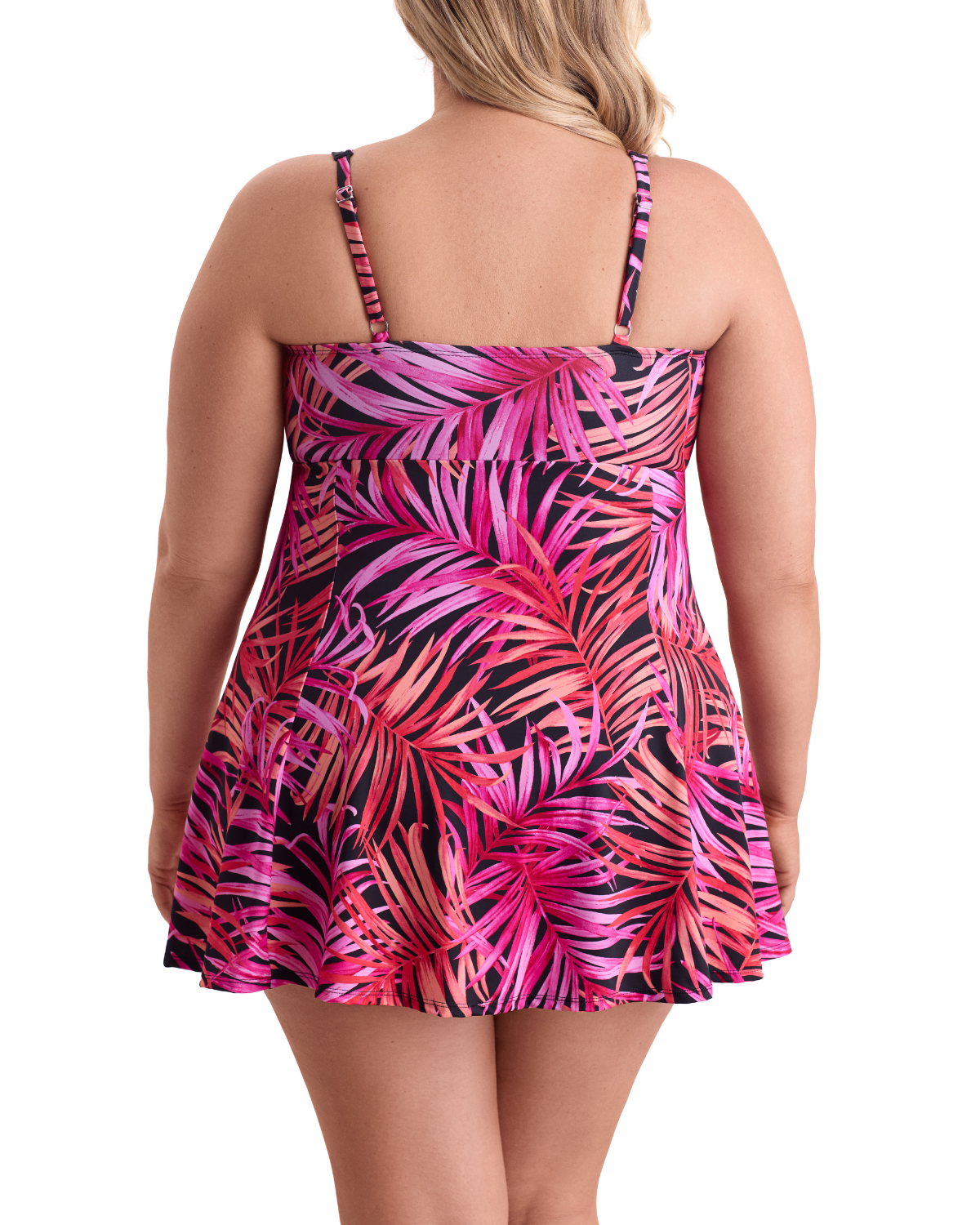 2025 Shape Solver Shake A Palm Plus Size Bow Front Swim Dress - 7104999X