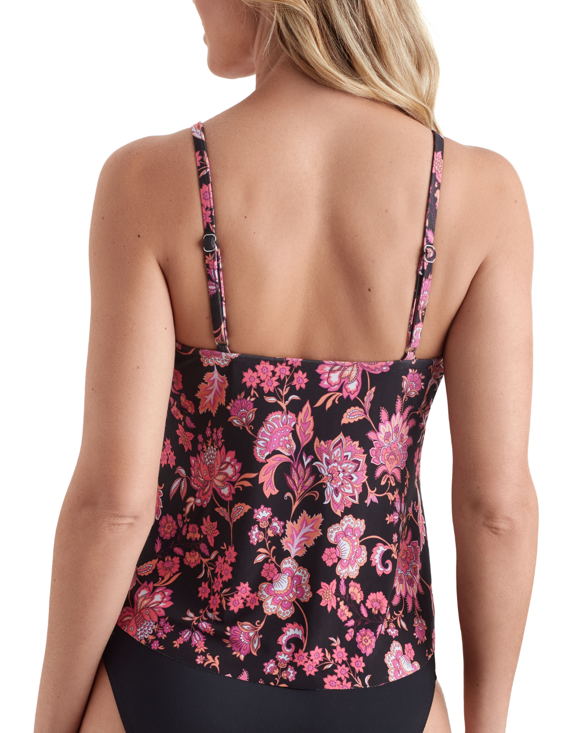2025 Shape Solver Fantasy Tapestry V-Neck 5-Tiered Tankini Top - 7102715