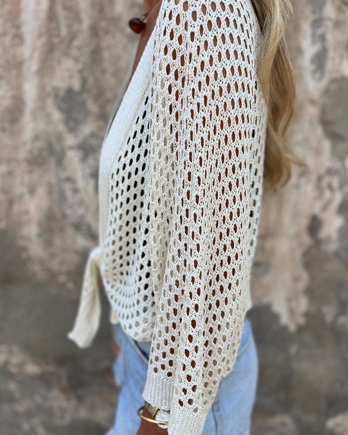 Soli Echo Openwork Crochet Open Front Cardigan (More Colors Available) - SE26JYY77