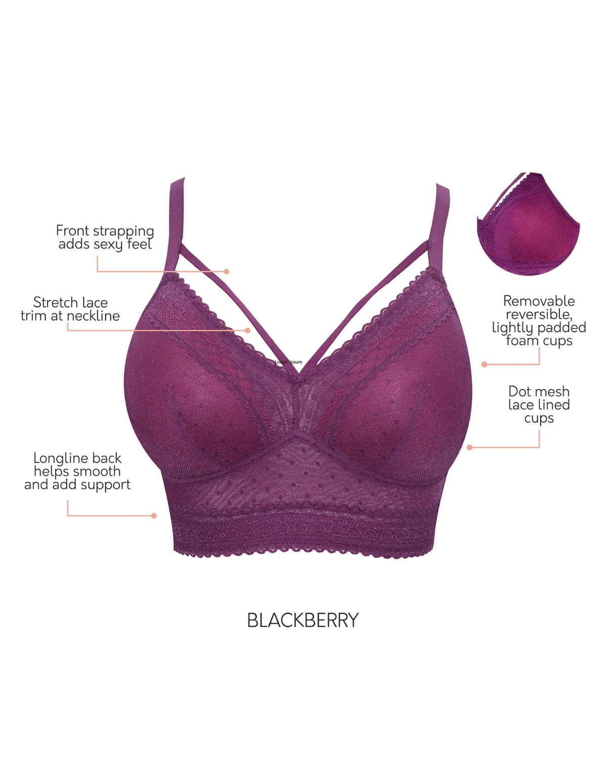 Parfait Mia Dot Wire Free Bralette - P6011