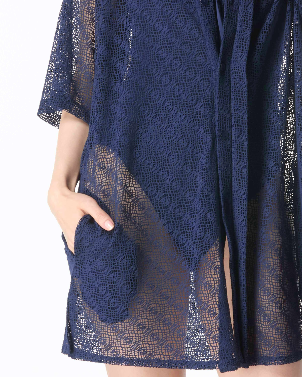 Beach House Sunburst Crochet Harper Cover Up - H9e246