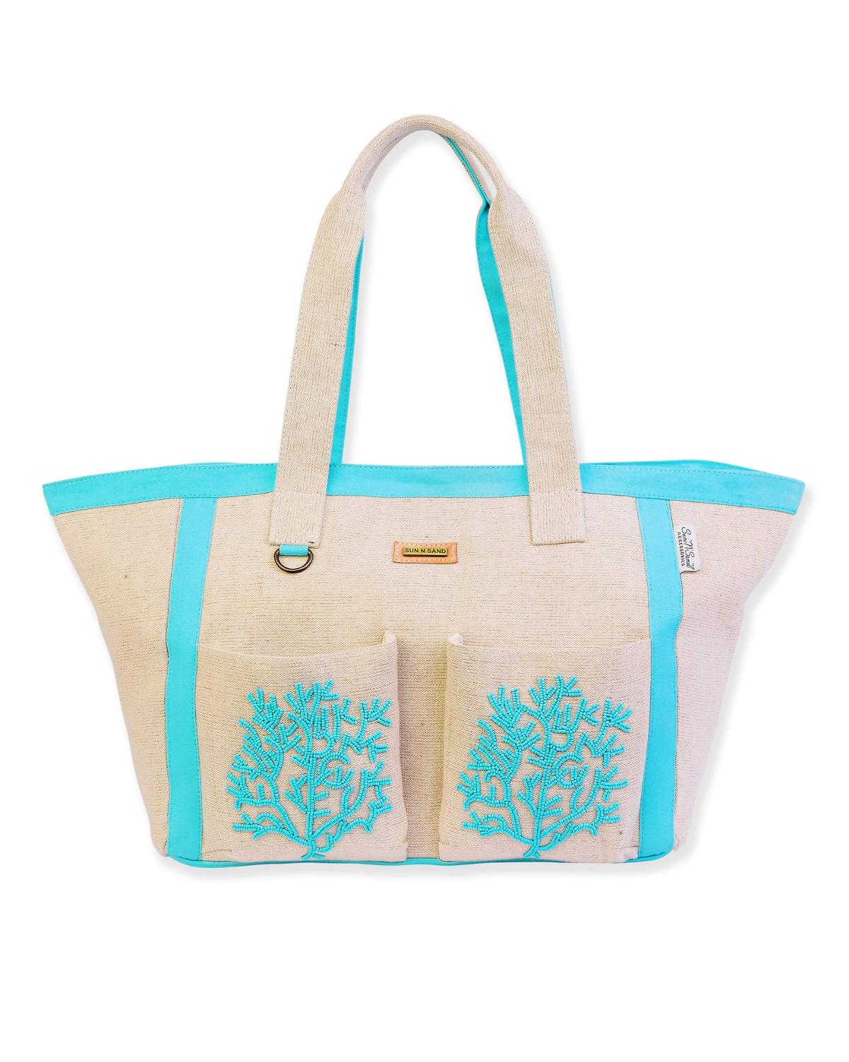 Sun N Sand Corals Shoulder Tote Beaded (More Colors Available) - Sns6800