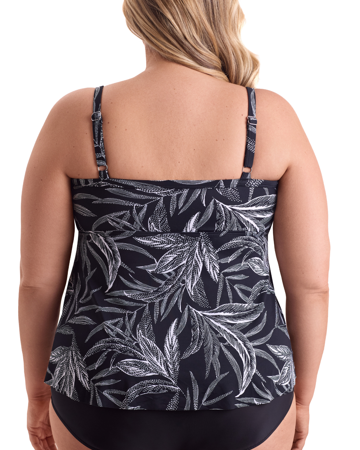 Shape Solver Plus Leaf Encounter High Low Double Tier Tankini Top - 7102702X