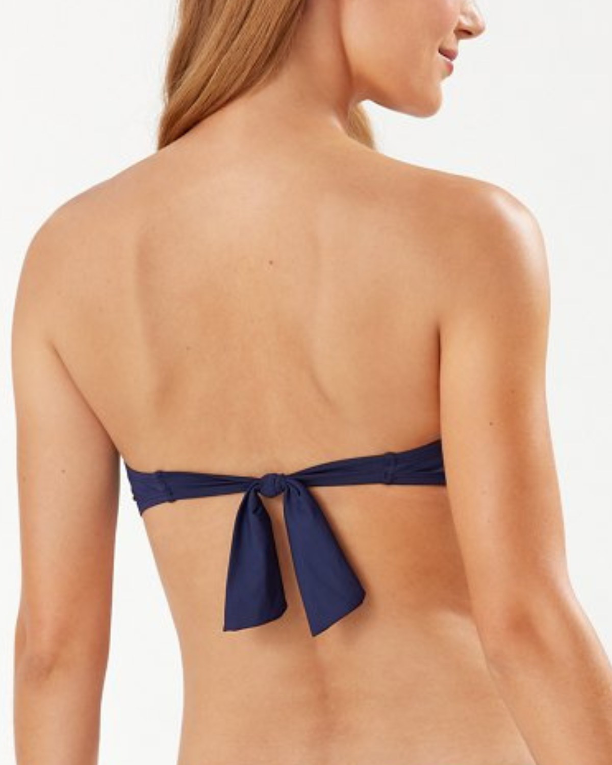 2025 Tommy Bahama Pearl Solids Twist Front Bandeau Bikini Top - Tsw31006t